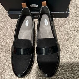 Women’s loafer style black shoes